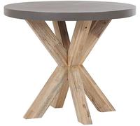 Beliani Mesa de jardín 4 personas de cemento reforzado con fibra gris