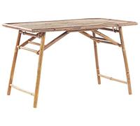 Beliani Mesa de jardín de Madera de bambú Clara 120 x 69 cm Plegable Exterior Molise
