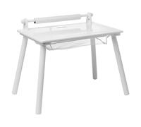 Beliani Mesa Infantil con Silla Multifuncional Rollo de Papel Adicional con Cubierta MDF Madera de Pino Blanco Moonta
