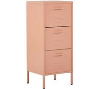 Beliani Mueble de oficina metal rosa melocotón