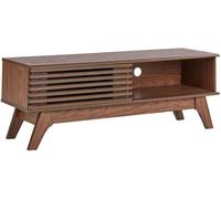 Beliani Mueble tv marrón oscuro