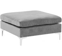 Beliani Otomana terciopelo gris