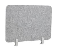 Beliani Panel Separador acústico biombo Escritorio Pet Abrazaderas de Montaje Tela tapizado 80 x 50 cm Gris Split