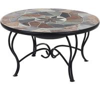 Beliani Pozo de fuego con parrilla metal negro