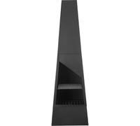 Beliani Pozo de fuego con parrilla metal negro