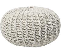 Beliani Puf algodón beige 50 cm 50 cm 35 cm