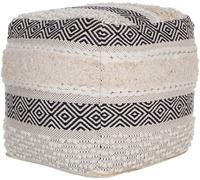 Beliani Puf algodón beige 50 cm 50 cm 50 cm