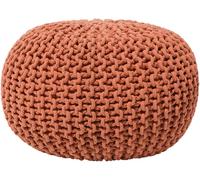 Beliani Puf algodón cobrizo 40 cm 40 cm 25 cm