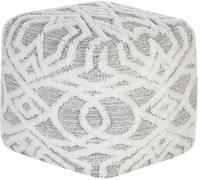 Beliani Puf algodón gris 40 cm 40 cm 40 cm