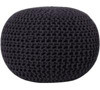 Beliani Puf algodón negro 50 cm 50 cm 35 cm