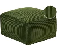 Beliani Puf algodón verde oscuro 50 cm 50 cm 30 cm