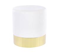 Beliani Puf de Terciopelo Blanco Dorado 39 cm reposapiés Glamour Moderno Sophia