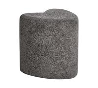 Beliani Puf tapizado en Forma de corazón reposapiés otomana de Chenilla Gris Oscuro Scotia