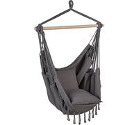 Beliani Silla colgante algodón gris
