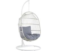 Beliani Silla colgante con soporte blanco