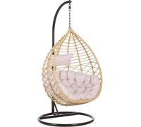 Beliani Silla colgante con soporte natural