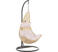 Beliani Silla colgante con soporte natural