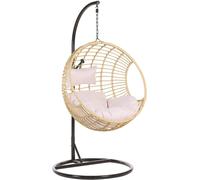 Beliani Silla colgante con soporte natural