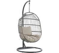 Beliani Silla colgante con soporte negro