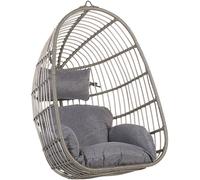 Beliani Silla colgante gris