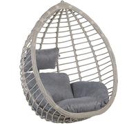 Beliani Silla colgante gris