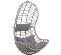 Beliani Silla colgante gris