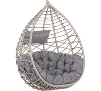 Beliani Silla colgante gris