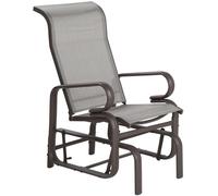 Beliani Silla de jardín metal marrón gris