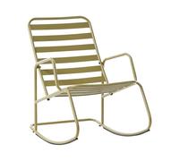 Beliani Silla Mecedora Gris Claro de Madera sintética Resistente a la Intemperie Estilo Moderno Adirondack