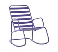 Beliani Silla Mecedora Gris Claro de Madera sintética Resistente a la Intemperie Estilo Moderno Adirondack