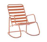 Beliani Silla Mecedora Gris Claro de Madera sintética Resistente a la Intemperie Estilo Moderno Adirondack