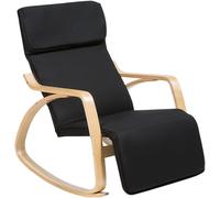 Beliani Silla mecedora tela negro