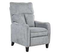 Sillón reclinable gris reposapiés extraíble estilo vintage respaldo alto Royston
