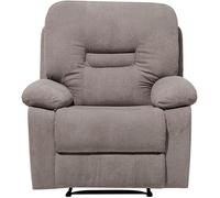 Beliani Sillón reclinable tela gris pardo