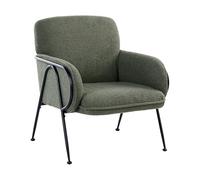 Beliani Sillón tapizado en bou structura de Metal Estilo Moderno de Mediados de Siglo Verde Trysnes