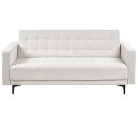 Beliani Sofá 3 plazas de Terciopelo Gris Claro reclinable Acolchado Patas Negras Aberdeen