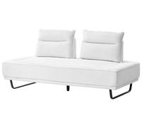 Beliani Sofá 3 plazas Moderno apartamento tapizado Patas de Metal Tejido Ajustable Blanco Faxen