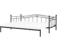 Beliani Sofá cama de metal negro 90x200