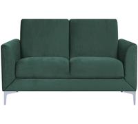 Beliani Sofá de 2 plazas 2 personas de terciopelo verde