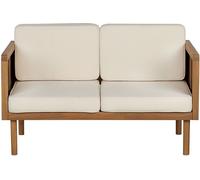 Beliani Sofá de jardín 2 plazas madera de acacia marrón