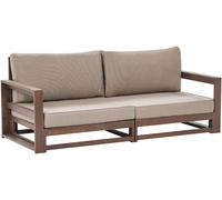 Beliani Sofá de jardín de madera madera oscura 2 personas