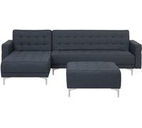 Beliani Sofá modular de tejido gris 4 personas