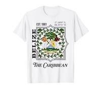 Belice El Caribe EST 1981 Coordenadas Camiseta