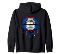 Belice Girl Labios Goteo Sudadera con Capucha