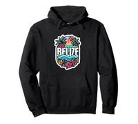 Belice Tropical Beach Colorido Palmera Amanecer Y Flores Sudadera con Capucha