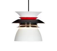 Belid Lámpara colgante LED Diablo, Ø 16,5 cm, negro/rojo