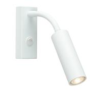 Belid Lámpara de pared Cato Slim brazo flexible blanco mate