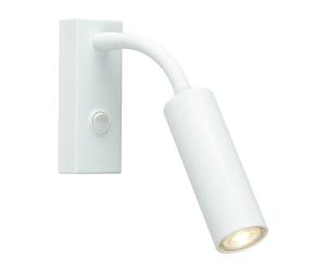 Belid Lámpara de pared Cato Slim brazo flexible blanco mate