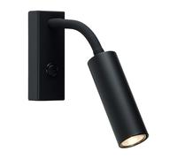 Belid Lámpara de pared Cato Slim brazo flexible negro mate