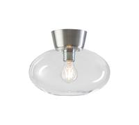 Belid Plafón Bullo vidrio transparente Ø27 cm aluminio